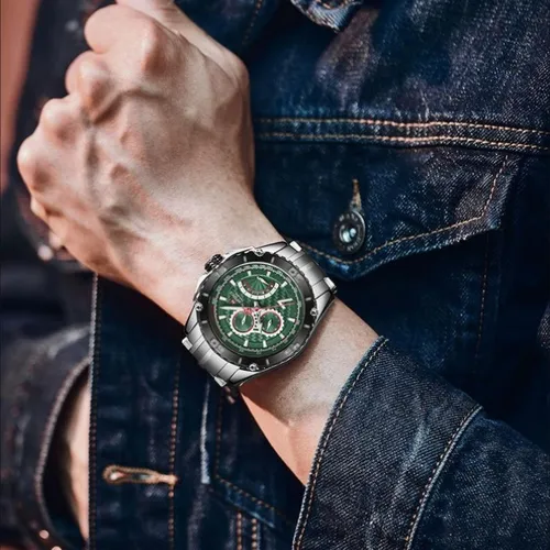 Relojes De Cuarzo Luminosos Con Calendario Naviforce 9183 Fondo