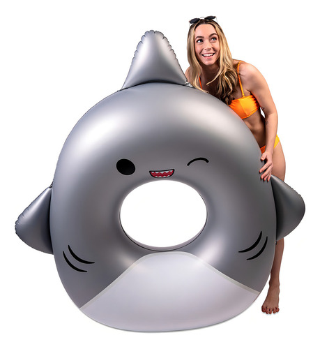 Flotador Para Pileta Tiburón Bigmouth Inc 22-bpf-4380 - Gris