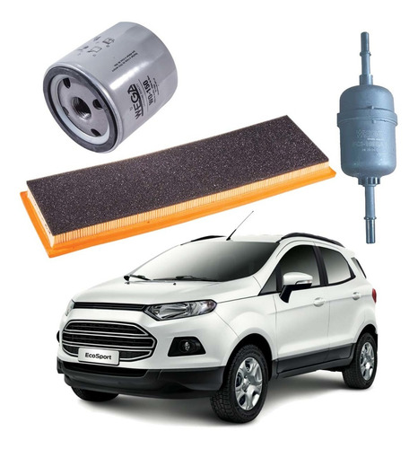 Kit Filtros Ar, Oleo, Combustível Fiesta, Ecosport Ka Flex