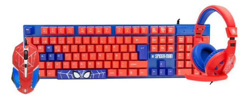 Kit Gamer Spiderman 3 En 1 Teclado/mouse/audifono