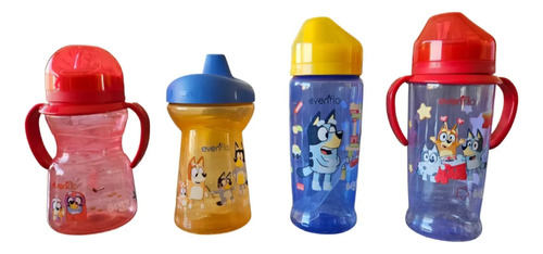 Evenflo Bluey Set Entrenador Infantil 2 Vasos + 2 Tazas Azul Bluey