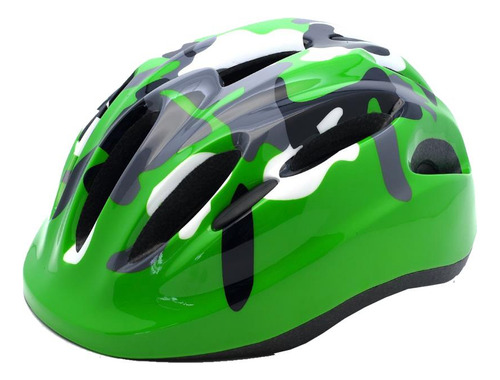 Casco Bicicleta Proteccion Skate Monopatin Niños Niñas Color Verde oscuro Talle M