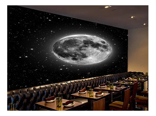 Adesivo De Parede Sala Quarto Lua Cheia Estrela - M² Nsk122
