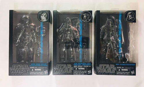 Star Wars Black Series Cajas Línea Naranja Azul Lote (Usado)