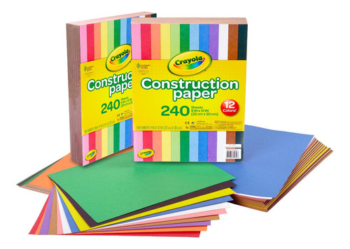 Papel De Construcción Crayola 240 Hojas Paquete 2 Unidades