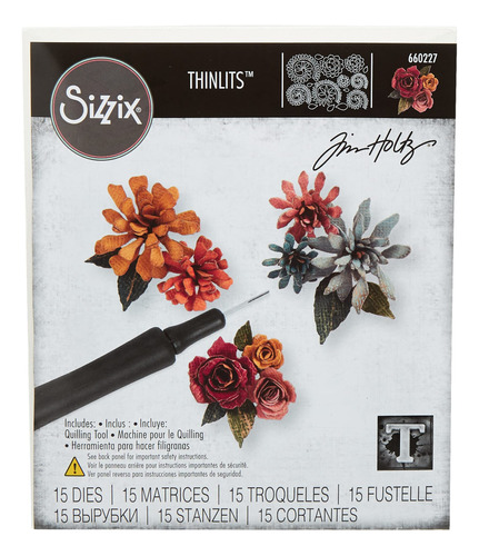 Sizzix Juego Troquel Thinlits Multicolor Flor Tim Holtz