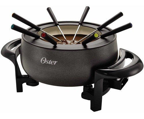 Olla Fondue De 2.83 Litros Oster Duraceramic, Color Negro