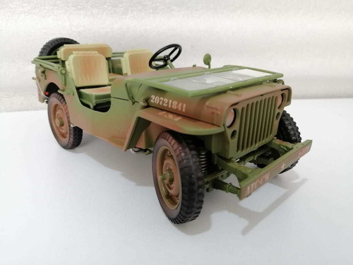 Jeep Willys Militar/ 20cms Largo/ Escala 1:18/ Metalico/ Kdw