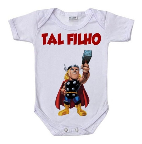 Kit Camiseta Tal Pai Tal Filho Thor Super Heróis