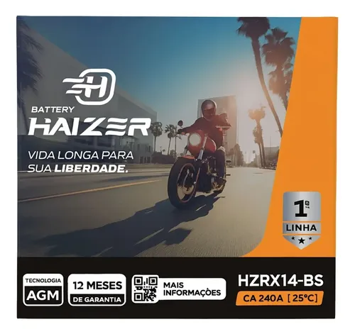Bateria Haizer Royal Enfield Interceptor 650 14ah (ytx14-bs