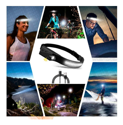 Casco recargable con faro delantero y sensor
