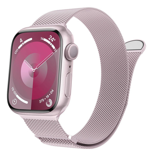 Correa De Metal Rosa P/apple Watch Ultra/2 S10 46mm 9/8/7/6