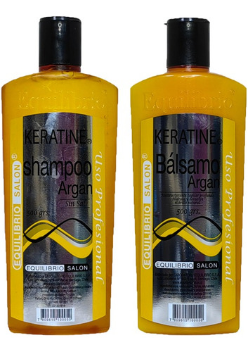 Kit Shampoo + Acondicionador Argan Salon Equilibrio 500ml