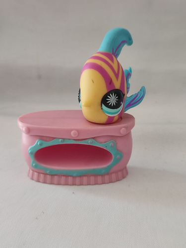 Pez Amarillo Y Accesorio Littlest Pet Shop Hasbro 02 (Usado)