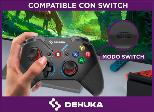 Joystick Inalámbrico Compatible Con Nintendo Switch Lite Oled Android PC Gamer Inalambrico USB Ios Compatible con Ps4 y Ps3 Dehuka