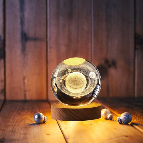 Lámpara De Proyección De Bola De Vidrio De Saturno Lamp 3d