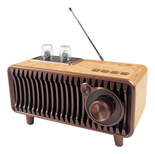 Cyboris Altavoz Bluetooth Retro, Radio Vintage De Madera Nat