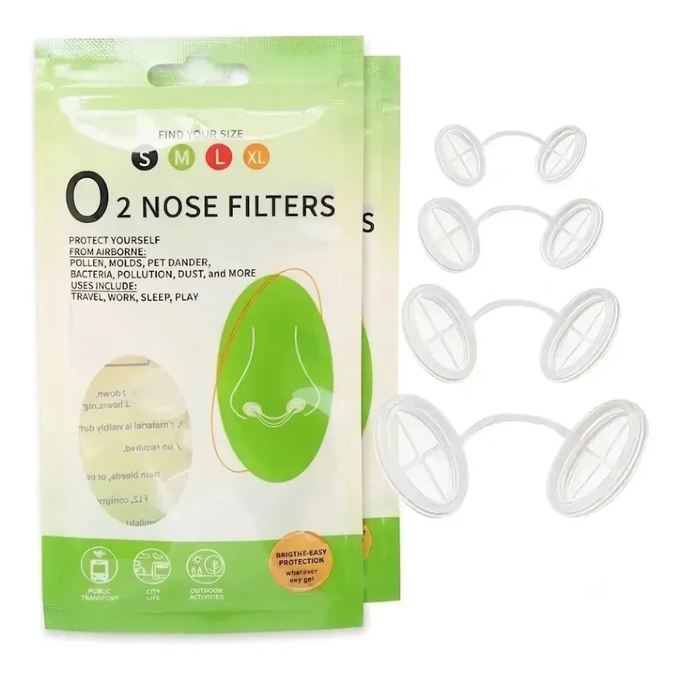 8 pcs Filtros Nasales Invisibles Antipolvo Polen Discretos，Zeruvino