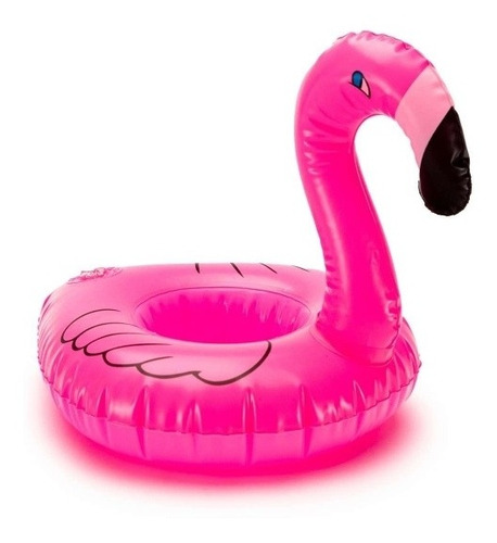 5 Flotadores Portavasos Inflables De Flamingo 
