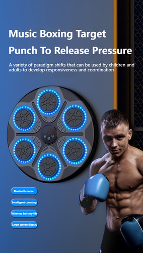 Máquina Boxeo Musical Inteligente Bluetooth Montado En Pared