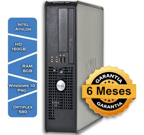 Imagem 2 de 6 de Pc Dell Optiplex 580 Amd Athlon X2 Hd160 8gb Win10 Pro Mouse