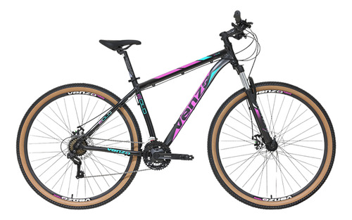 Bicicleta Venzo Eolo 29 - Frenos A Disco Mecanico 21 V. 2025 Negro/rosa S