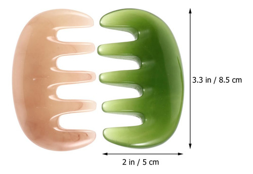 Peine De Dientes Anchos De 2 Pzas Herramienta De Masaje Del