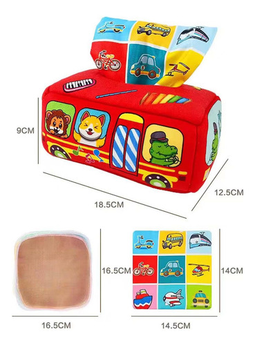 Caja De Pañuelos Divertida Para Bebé, Juguetes 9 Pañuelos