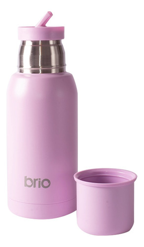 Termo Acero Inox 750 Ml Brio Con Pico Cebador Color Lavanda