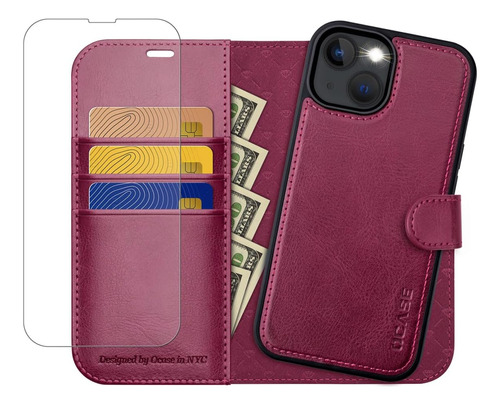 Funda Ocase Para iPhone 14 Pro Shockpr Mag Wallet Burgundy