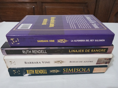 4 Libros Ruth Rendell Barbara Vine Bodas De Azufre Simisola (Usado)