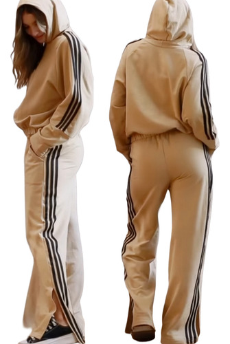 Conjunto Urbano Jogging Palazo Y Campera Mujer