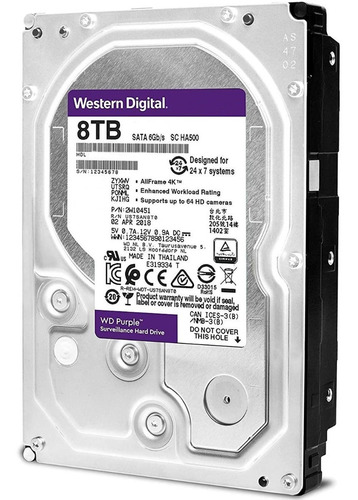 Imagen 3 de 3 de Disco Duro 8tb Western Digital Hdd Interno Videovigilancia