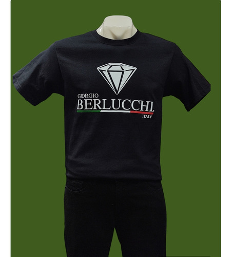 Playera Giorgio Berlucchi Cuello Redondo Color Negro Hombre