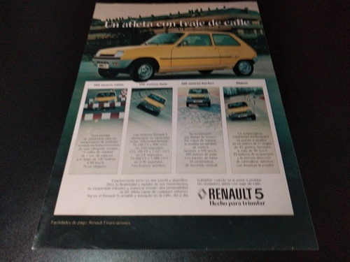 (pa490) Publicidad Clipping Renault 5 * 1980