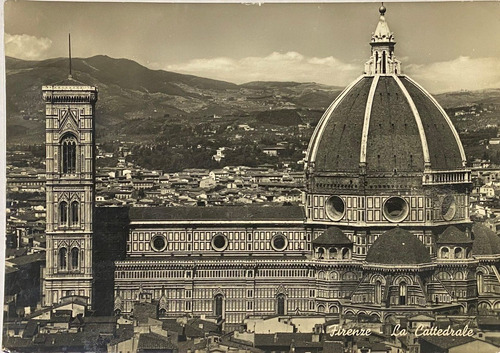Antigua Postal Firenze La Catedral Bromofoto 1951 P02/ 13