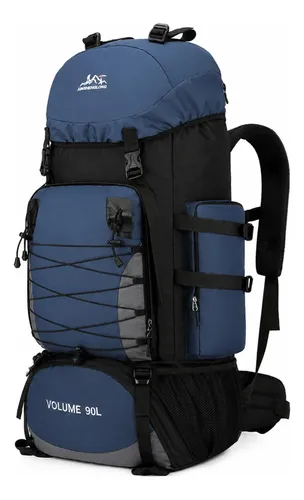 Mochila Cargueira Tática Impermeável 90L Azul-escuro