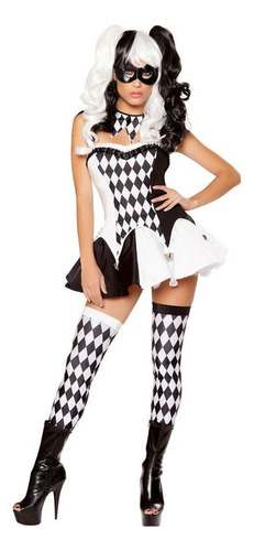 2024 Disfraz De Payaso Pícaro De Halloween For Mujer