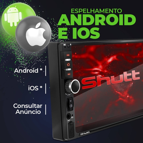 Mp5 Player 2 Din Bluetooth Usb Espelhamento Sd Miami Shutt