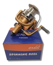 Comprar CMiK Molinete Pesca Fb 6000 - Carretel Alumínio 6 Rolamentos Cmik cor dourado