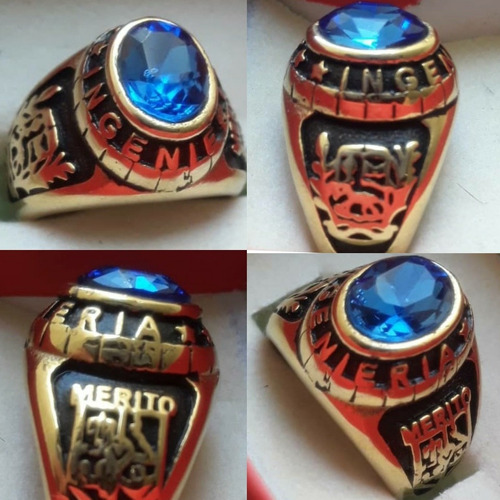 Anillo De Grado Mención Ingeniería Talla 5 En Acero.