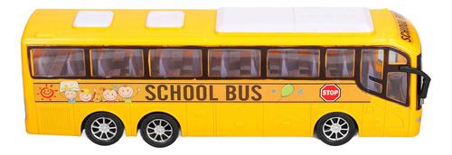Juguete De Autobús Amarillo, Minimodelo De Coche, Alta Simul