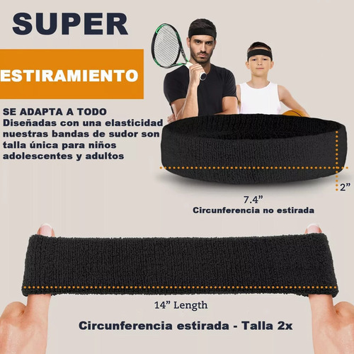 . 6pzs Banditas Deportivas Cabeza Diadema Absorbe El Sudor