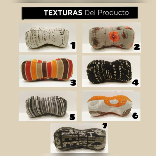 Imagen 8 de 8 de Almohadón Nuquera- X 3 Un - Varias Texturas-local Caballito.