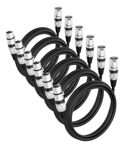 Cable Canon Gearlt Xlr Macho A Hembra Pack X2 Negro