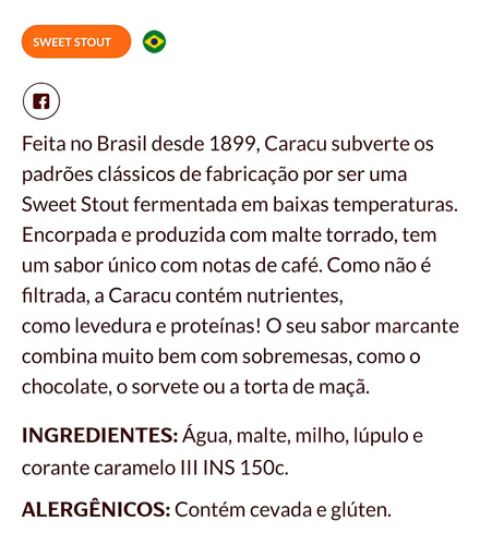 Cerveja Caracu - Stout Brasileira - 72 Latas Com 350ml - Kit