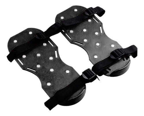 Zapatos De Uñas Para Aireador De Césped Con Correas Negro