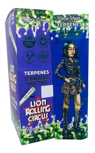 Papel Hemp Wrap Lion Rolling Circus X 2u Terpenes Candyclub