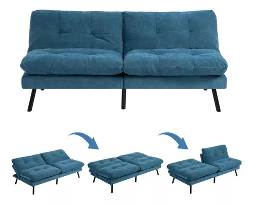 Sofá cama futón, sofá futón de espuma viscoelástica de diseño  multifuncional con respaldo ajustable, sofá cama convertible, sofá cama que  ahorra