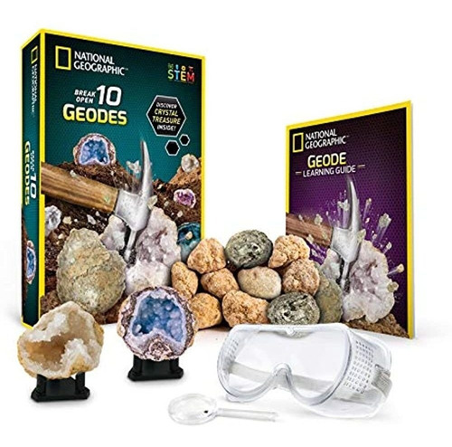 National Geographic Break Open 10 Premium Geodes - Incluye G